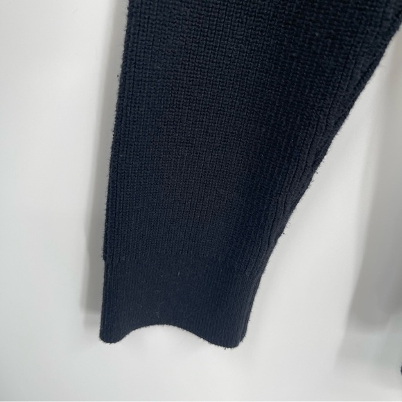 Express Black Ribbed Long Sleeve Collared 1/4 Snap Pullover Sweater men Size XL - Picture 7 of 8